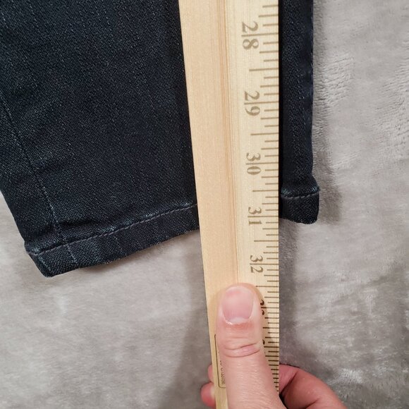 DISH JEANS Paris ultra skinny low rise dark wash L32 biker style Pre-owned - Picture 7 of 14